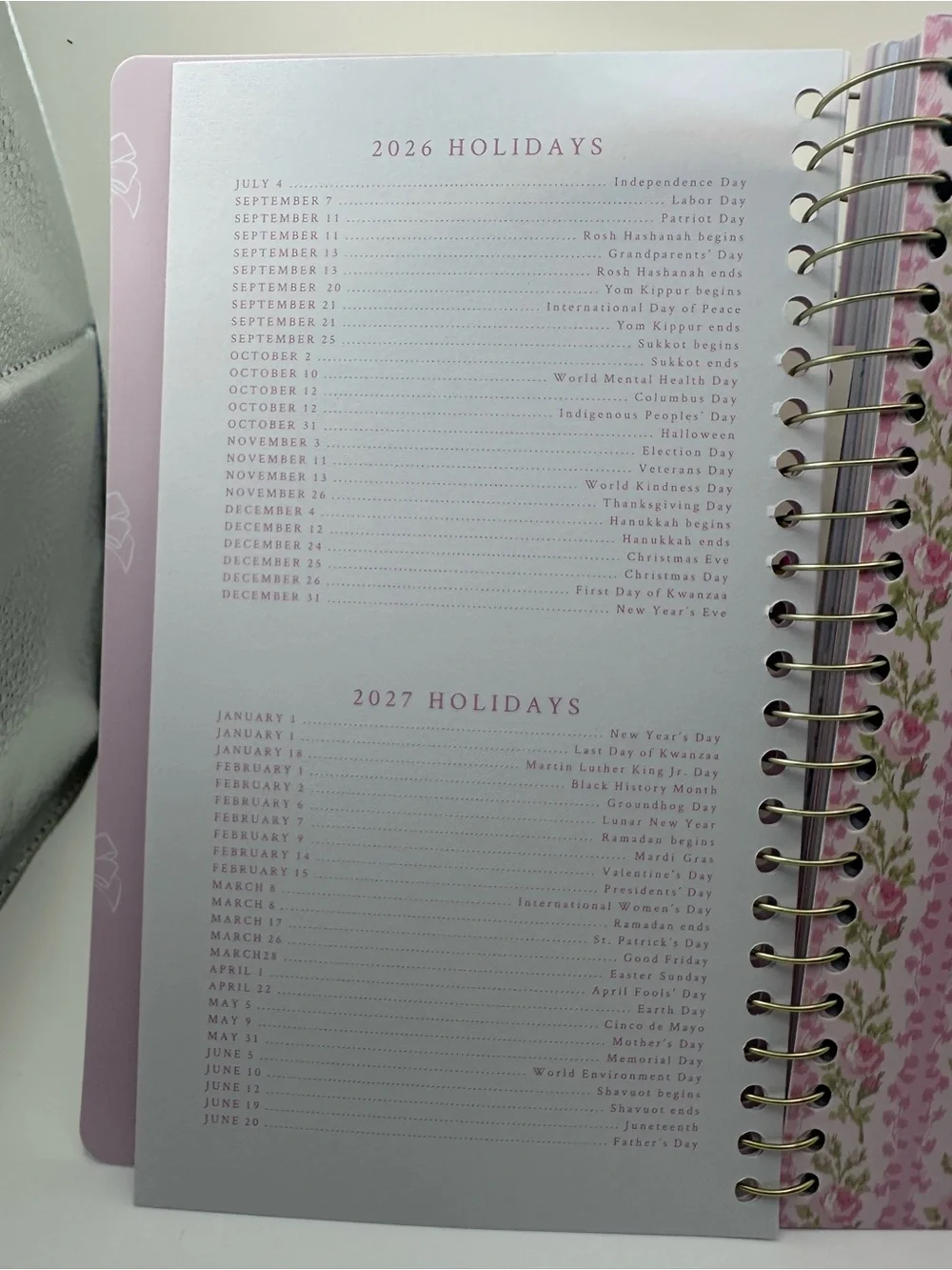 Love Shack Fancy x yoobi Floral Weekly/Monthly Planner - Pastel Pink